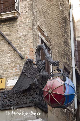 Dragon/umbrella lamp, Venice, Italy