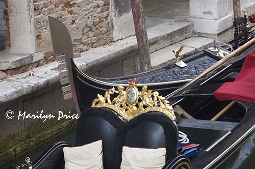Gondola details, Venice, Italy