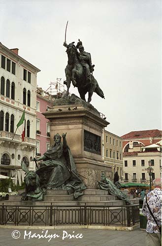Statue near our hotel, Venice, Italy