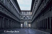 Uffizi courtyard, Florence, Italy