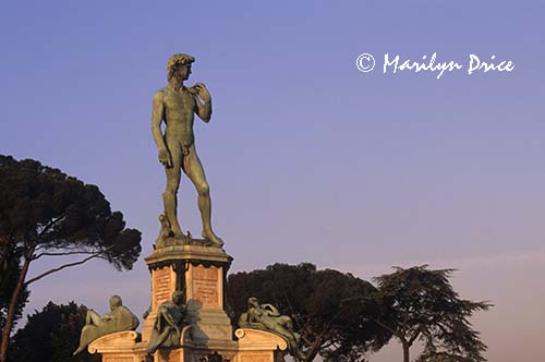 Bronze replica of Michelangelo's David, Piazzali Michelangelo, Florence, Italy