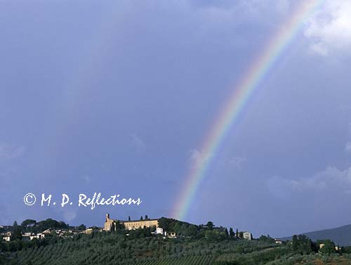 Rainbow over San Gimignano, Italy