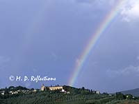 Rainbow over San Gimignano, Italy