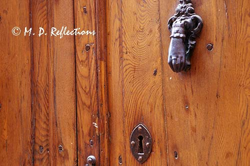 Door knocker, San Gimignano, Italy