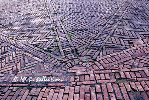Brick piazza, San Gimignano, Italy
