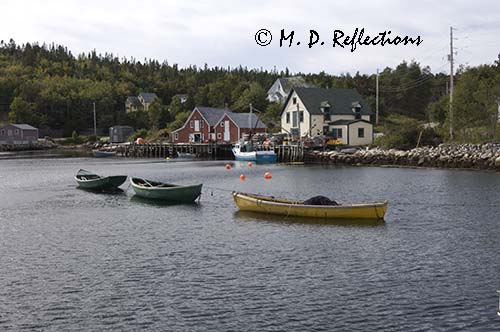A string of dories, Northwest Cove, Nova Scotia, Canada