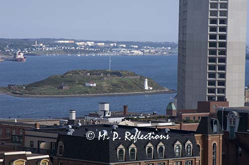 Halifax Harbor and lighthouse, Halifax, Nova Scotia