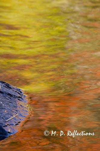 Autumn reflections in Polliwog Stream