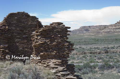 Remains of a wall at Una Vida Pueblo, Chaco Culture National Historic Park, NM