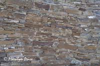 Rock patterns in a wall of Hungo Pavi Pueblo, Chaco Culture National Historic Park, NM