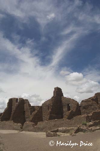 Path approaching Pueblo Bonita, Chaco Culture National Historic Park, NM