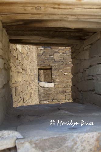 Looking through a window at another window, Pueblo Bonita, Chaco Culture National Historic Park, NM