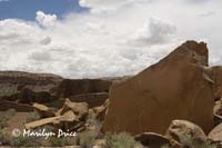 Rocks and Pueblo Bonita, Chaco Culture National Historic Park, NM