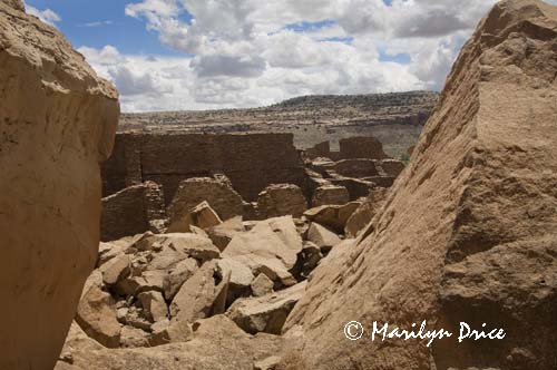 Looking into Pueblo Bonita, Chaco Culture National Historic Park, NM