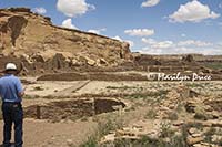 Kiva and walls, Pueblo Bonita, Chaco Culture National Historic Park, NM