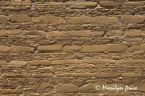 Rock patterns in a wall of Pueblo Bonita, Chaco Culture National Historic Park, NM