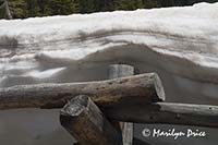 Patterns in the cut snow bank, Continental Divide stop, Rocky Mountain National Park, CO
