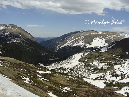 View from our table at the Cafe in the Clouds, Alpine Visitor's Center, Rocky Mountain National Park, CO