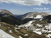 View from our table at the Cafe in the Clouds, Alpine Visitor's Center, Rocky Mountain National Park, CO