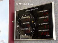 Weather sign at Alpine Visitor's Center, Rocky Mountain National Park, CO