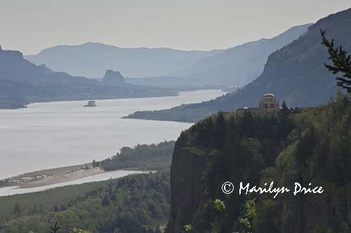 Vista House and Columbia River near Portland, OR
