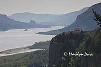 Vista House and Columbia River near Portland, OR