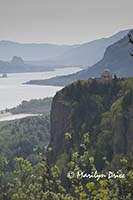 Vista House and Columbia River near Portland, OR