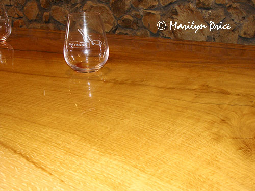 Wine glass, Maysara Winery, OR
