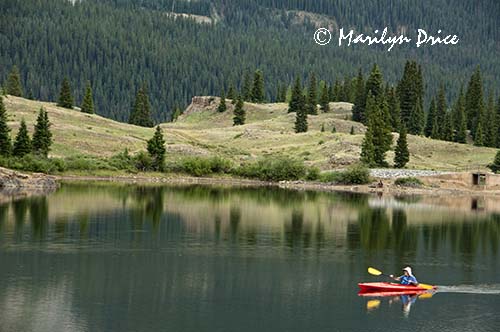 Kayaker at Molas Lake, CO
