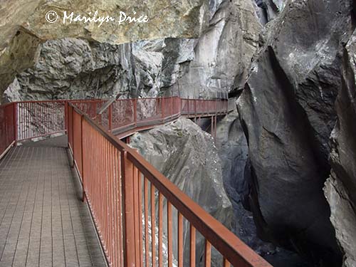 Box Canyon Trail enters the Box Canyon, Ouray, CO