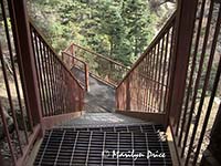Steps from one level of the Perimeter Trail to another, Ouray, CO