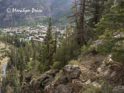 Ouray and Canyon Creek from Perimeter Trail, Ouray, CO