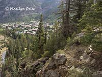 Ouray and Canyon Creek from Perimeter Trail, Ouray, CO