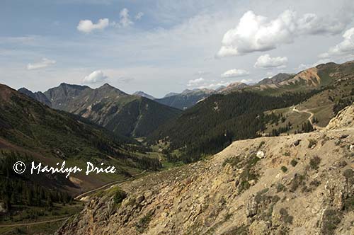 Scenery from the trail, near Ouray, CO