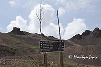 Sign post between Hurricane Pass and California Pass, near Ouray, CO