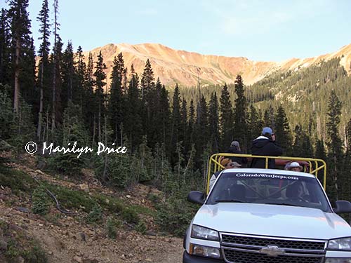 The other jeep shoots out the back, Corkscrew Gulch, near Ouray, CO