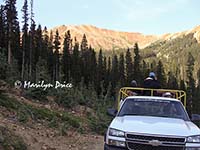 The other jeep shoots out the back, Corkscrew Gulch, near Ouray, CO