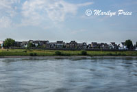 Houses along the Rhine River, Germany
