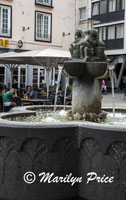 Fountain in Fish Market square, Cologne, Germany