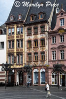Buildings on the edge of market square, Mainz, Germany