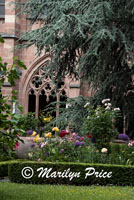Garden area of the cathedral cloister, Mainz, Germany
