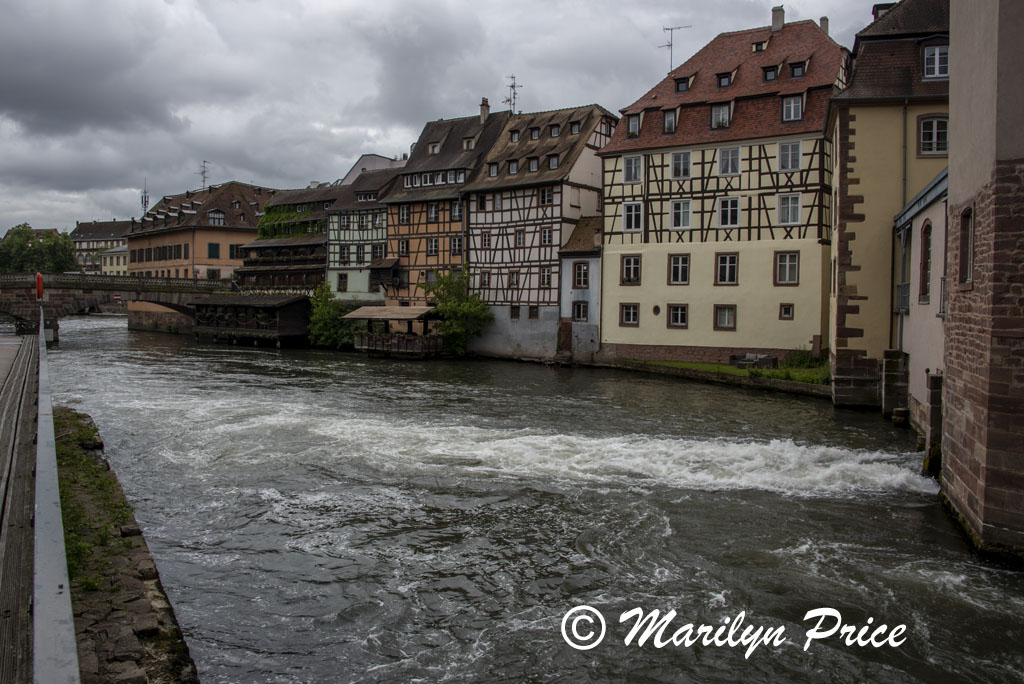 Buildings along the canal, with a millrace Strasbourg, France