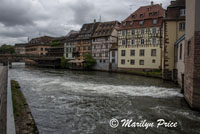 Buildings along the canal, with a millrace Strasbourg, France
