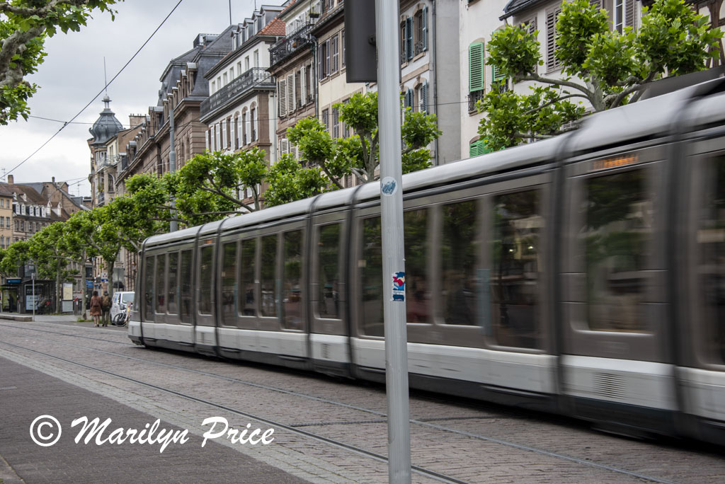 A passing tram, Strasbourg, France