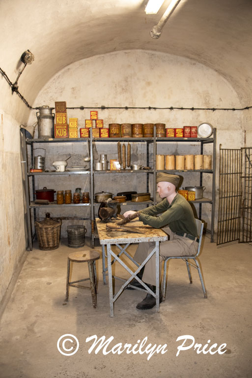 Food preparation area, Maginot Line bunker, Lembach, France