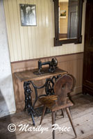 Pedal sewing machine in the parlor of the farmhouse, Open Air Museum, Black Forest, Germany