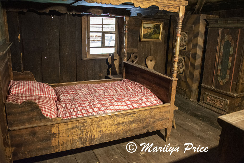 Bedroom of farmhouse, Open Air Museum, Black Forest, Germany