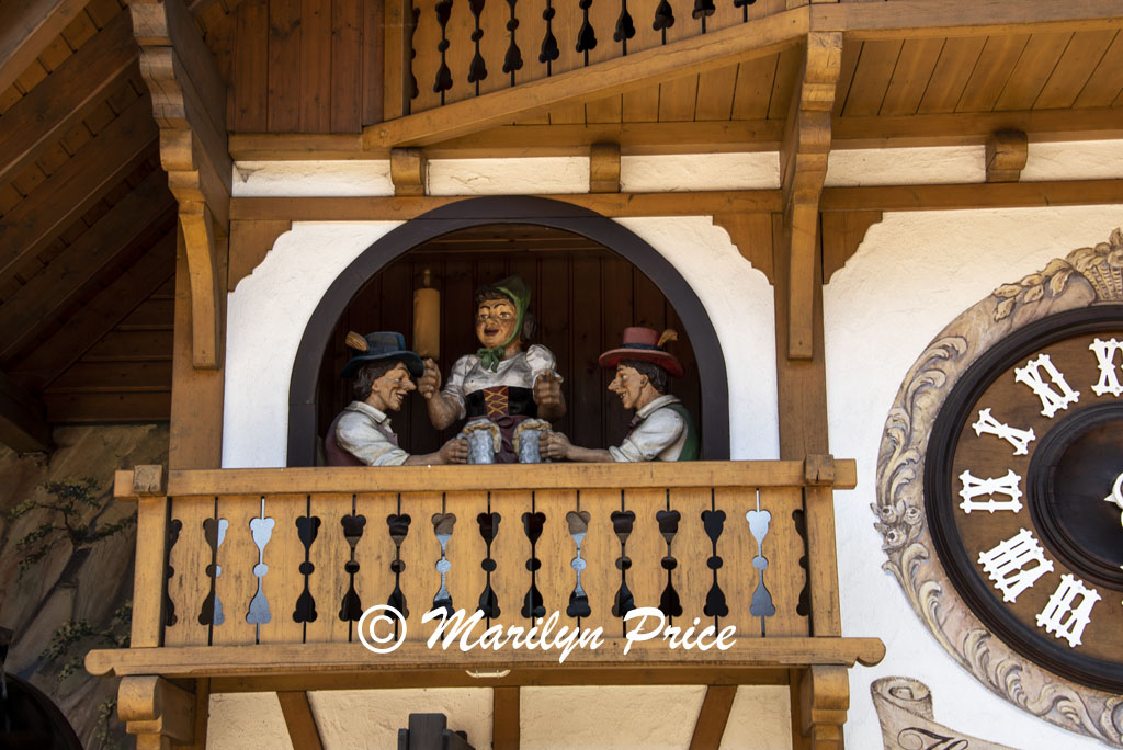 Detail, World's largest cuckoo clock, Hornberg, Germany