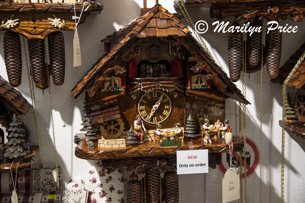 Cuckoo clocks for sale, Hornberg, Germany