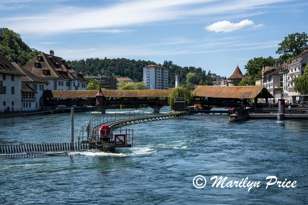 Chaff Bridge, oldest bridge in the city, Lucerne, Switzerland